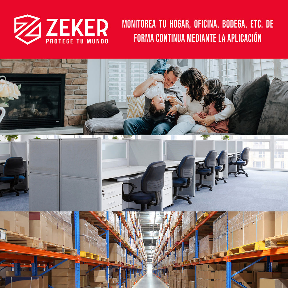 Pack x2 Cámara de Seguridad Wifi Impermeable Zeker 2MP 5G