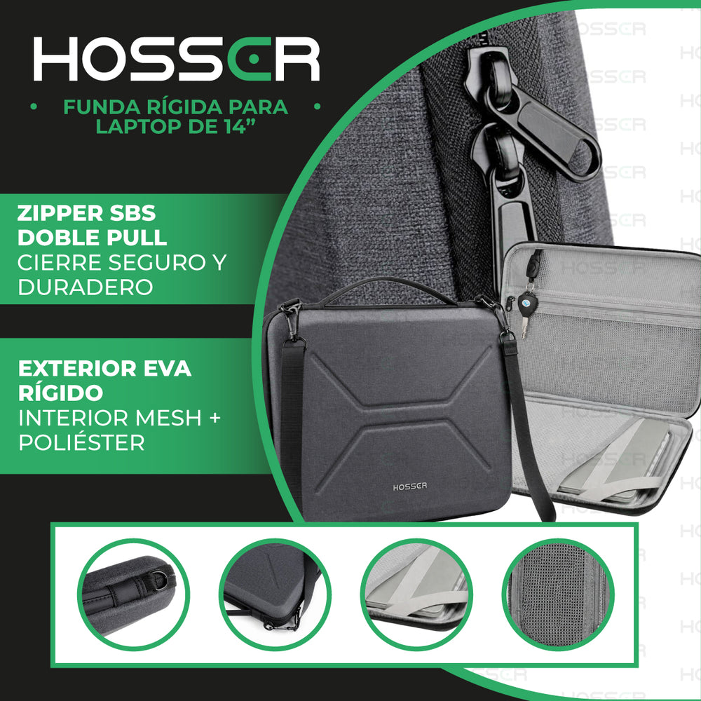 Funda protectora de laptop hardcase 14" Hosser