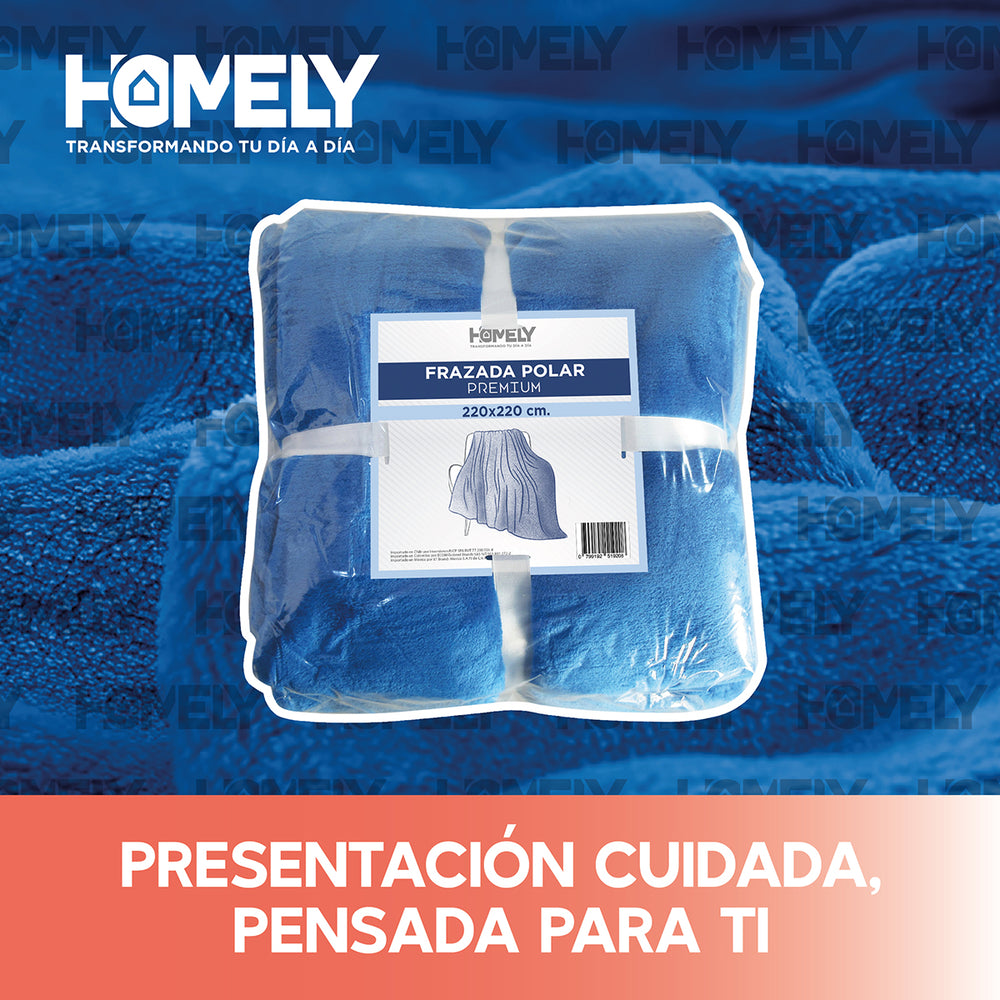 Frazada Polar Termica Queen Homely Manta 220x220cm 300gsm