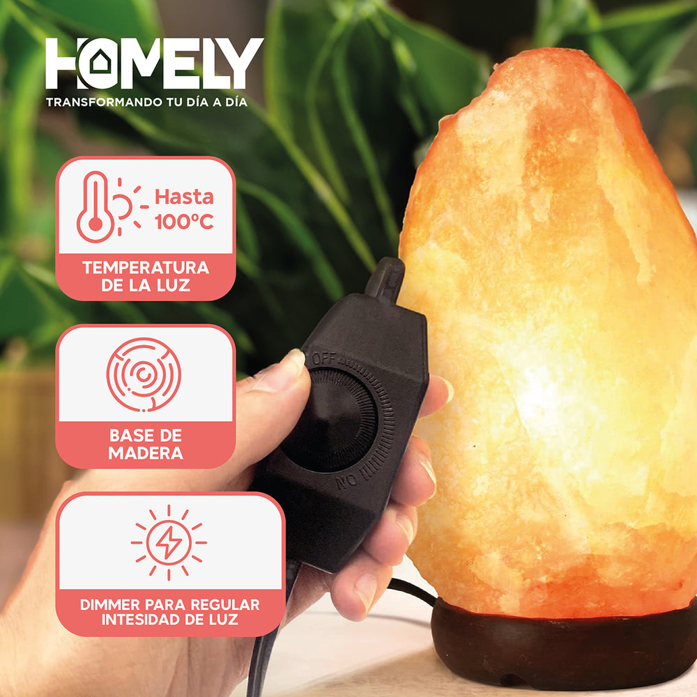 Lámpara de sal Himalaya Roca Intensidad Regulable Dormitorio