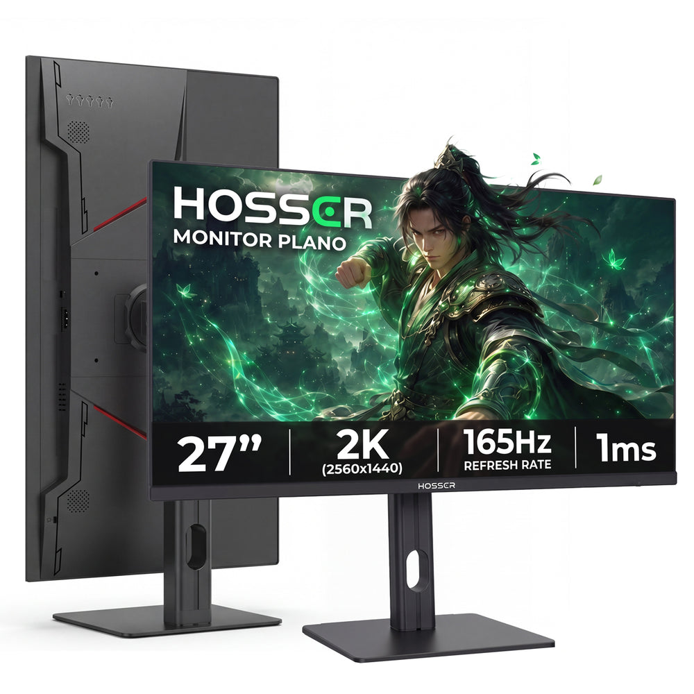 Monitor Gamer Plano 27 Pulgadas QHD Pantalla Rotable
