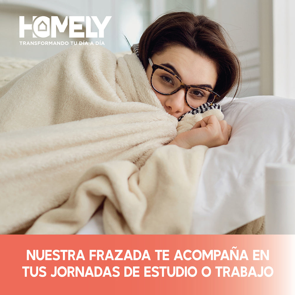 Frazada Polar Termica 2 Plazas Homely Manta 150x200cm Azul