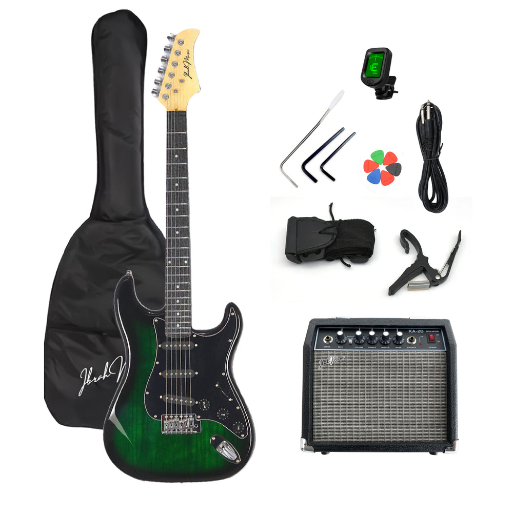 Guitarra Eléctrica Stratocaster Ibrah + Amplif + Accesorios