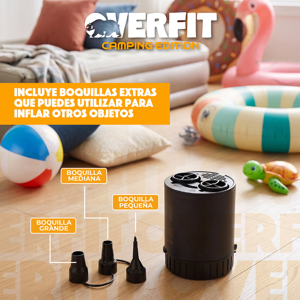 Colchón Inflable Electrico Individual Overfit Bomba Portatil