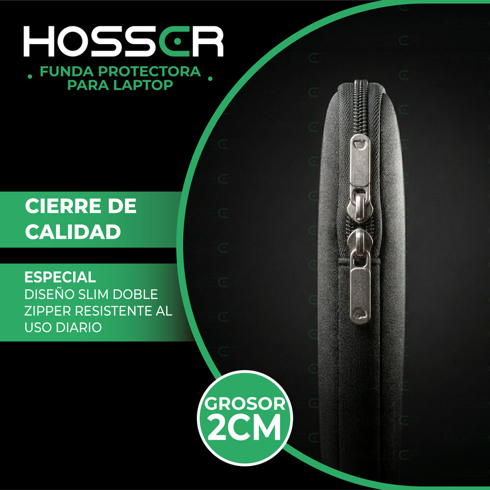 Funda Notebook 13 - 14 Pulgadas Hosser Bolsa Protectora Laptop Portatil Negro - Default Title