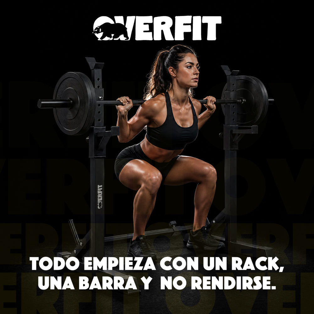 Rack Squat Sentadillas Ajustable Overfit Barra Pre Y Olimpic