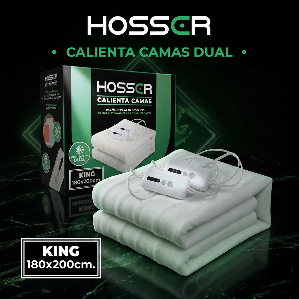 Calienta Camas King Dual Hosser 180x200cm Electrico