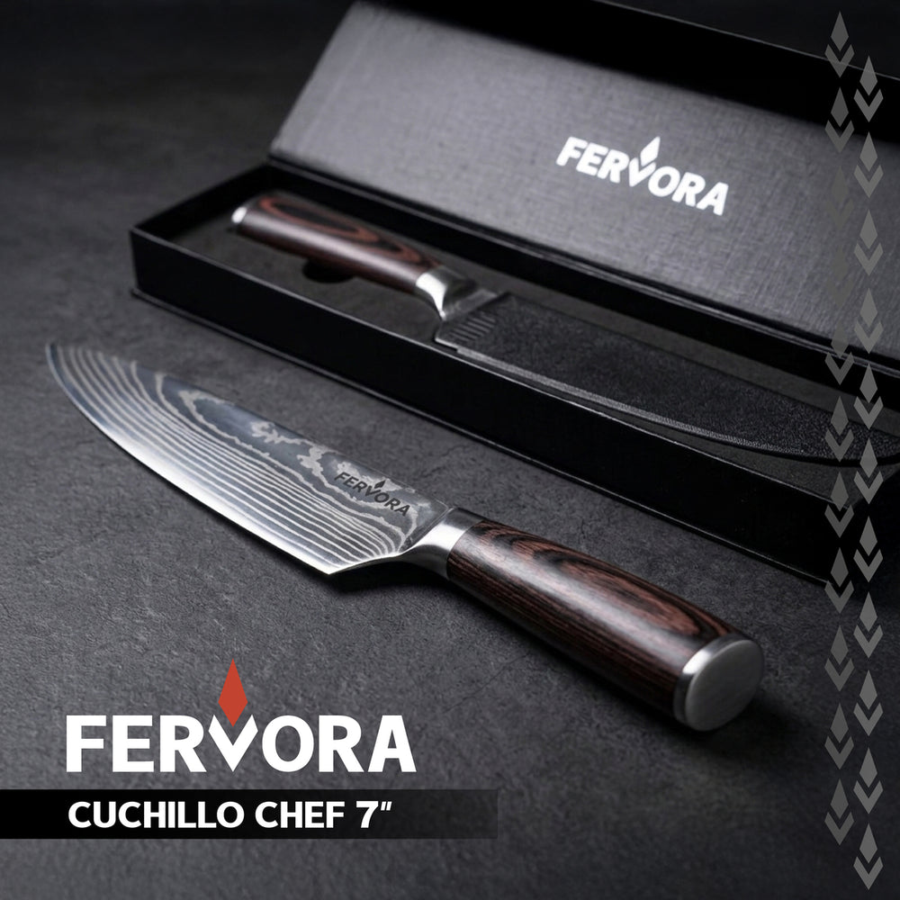 Cuchillo Chef 18 cm Fervora Profesional Acero 3CR13 Japones
