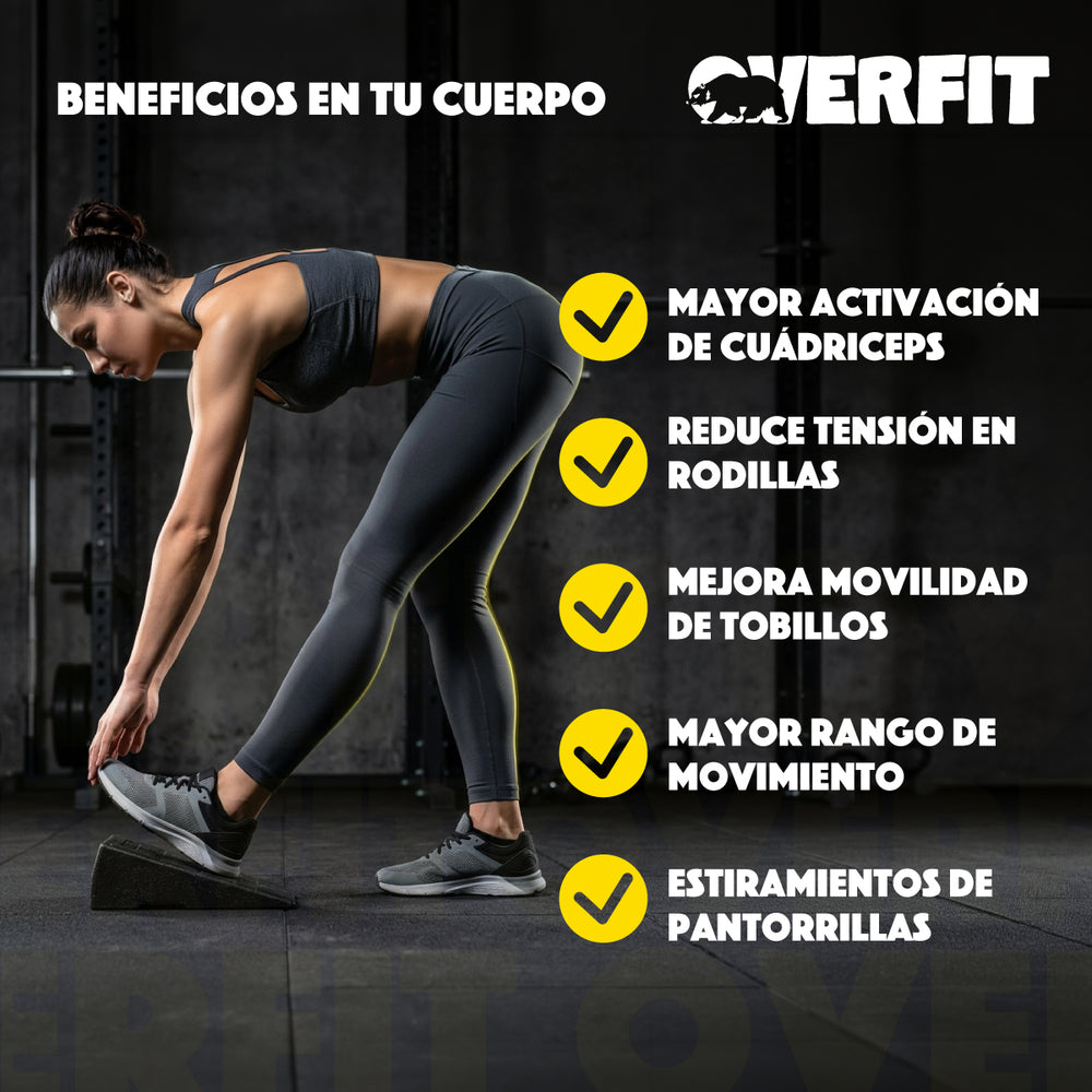 Cuña Para Sentadilla Talonera Bloque De 3 Niveles Gym Overfit Rampa Soporte Ajustable Mejora de postura Elevaciones - Default Title