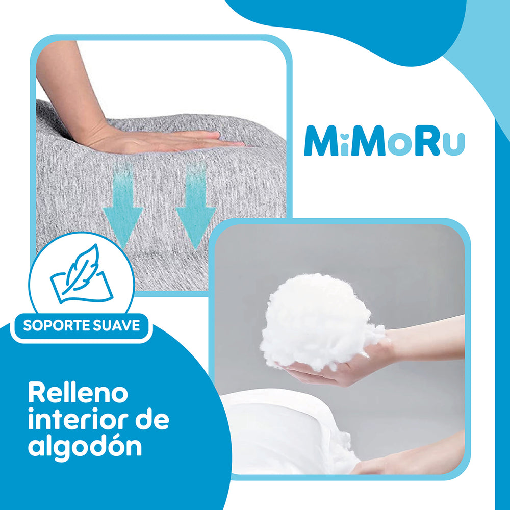 Cojin Maternal De Lactancia Embarazada Mimoru Almohada 102x71 Cm Funda Extra Suave Para Dormir Antimolestia Gris - Default Title