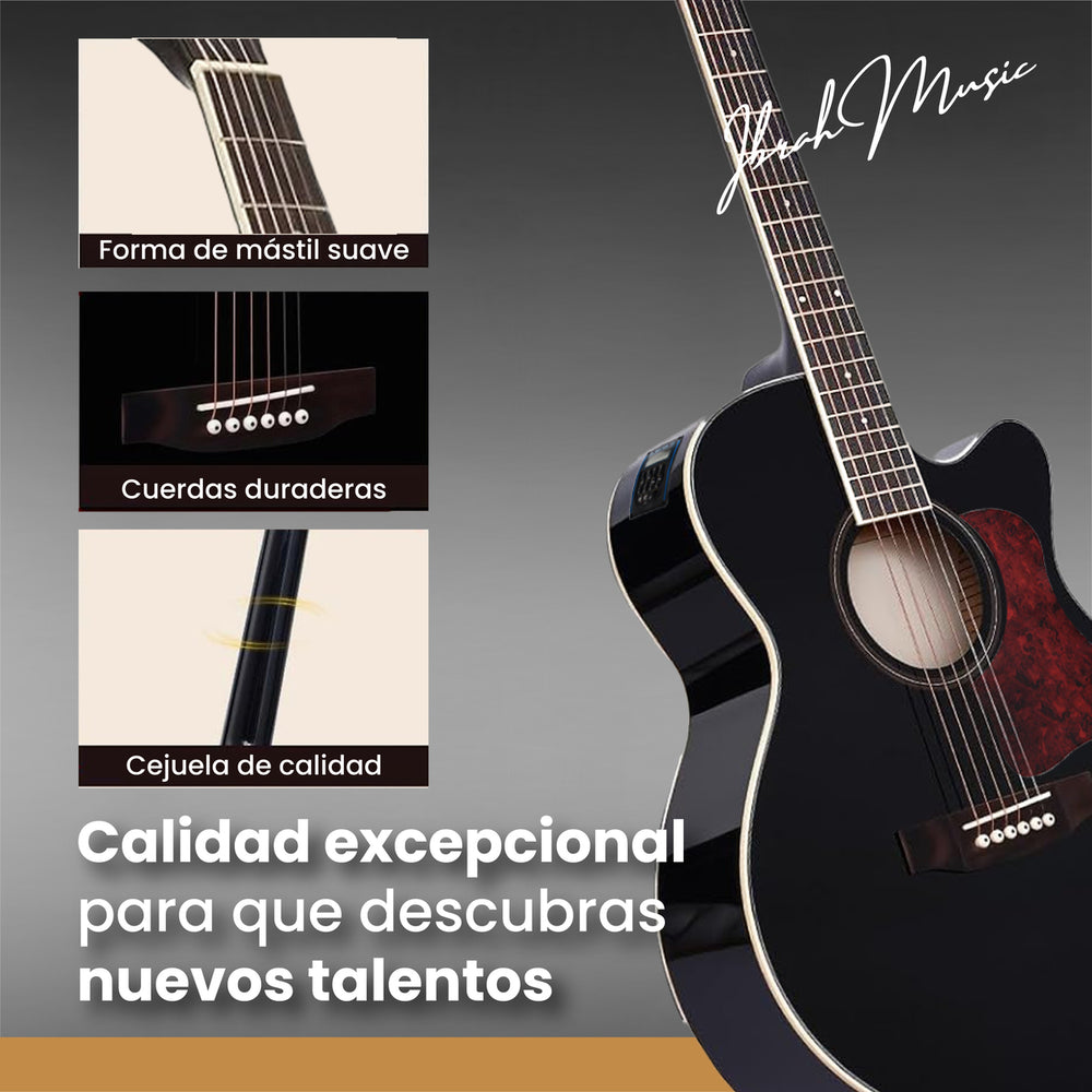 Guitarra Electroacustica Ibrah Music 41 Pulgadas Funda + Acc