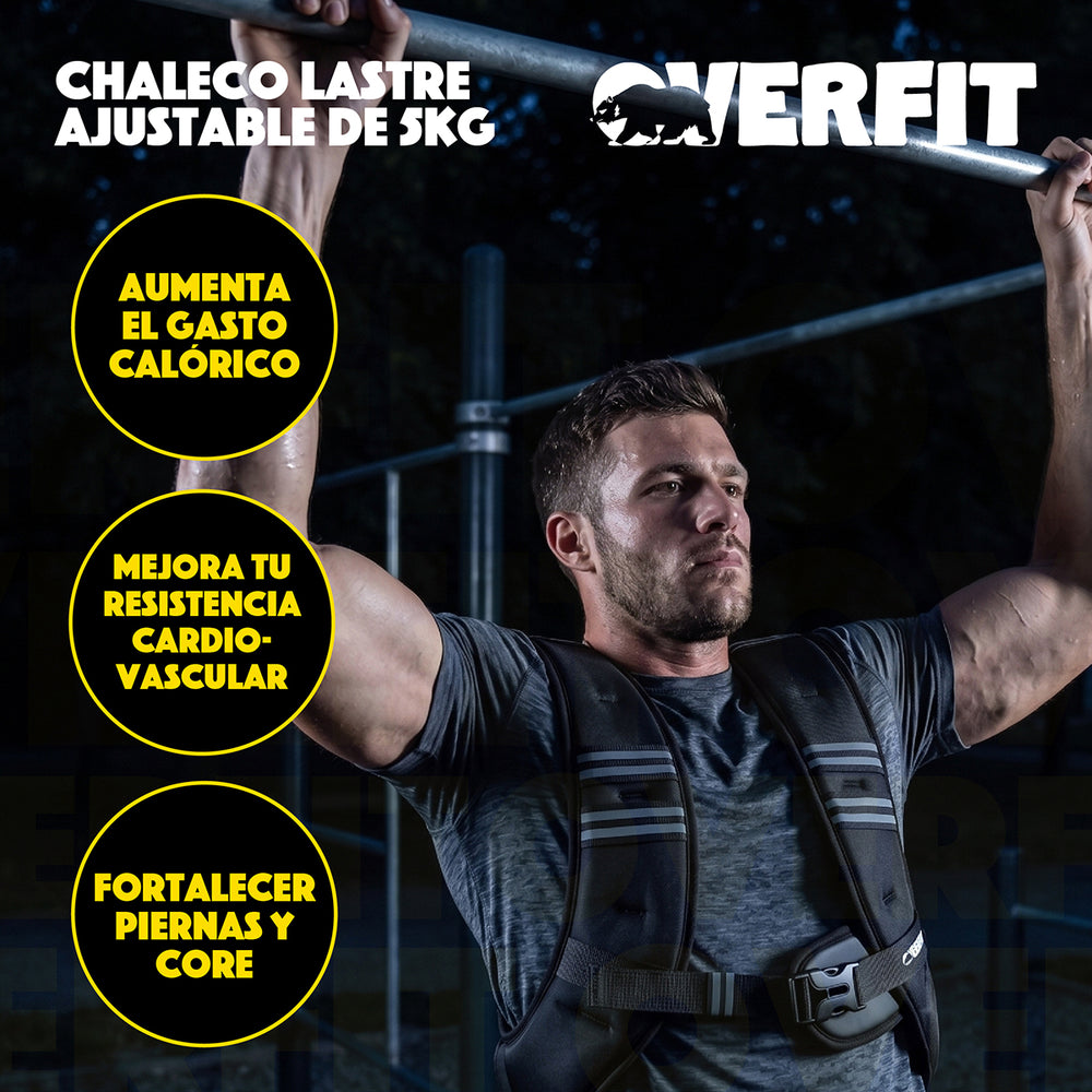 Chaleco Lastre 5Kg Overfit Lastrado Gym Crossfit Calistenia