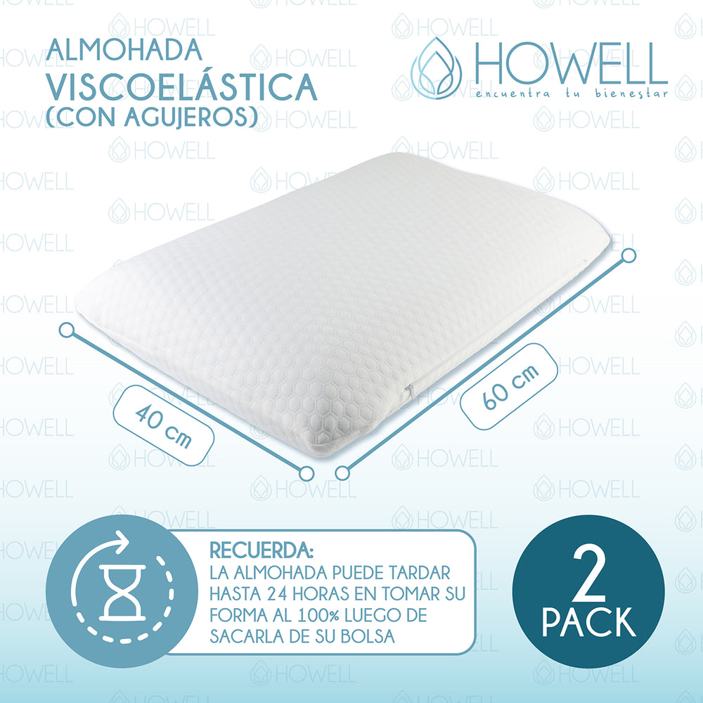Almohada Cervical Aircell Visco Howell Ortopedica Bambu X2