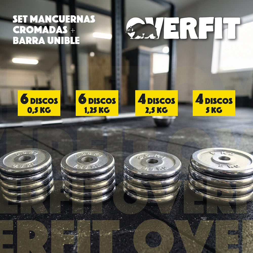 Set Mancuernas 50kg Fitness Pesas Peso Regulable
