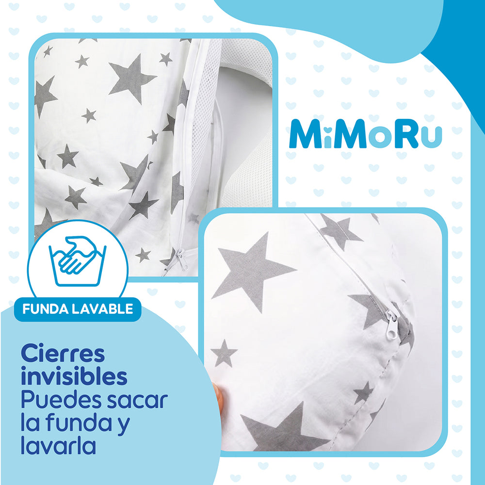 Almohadilla cojin de lactancia para bebe diseño estrellas