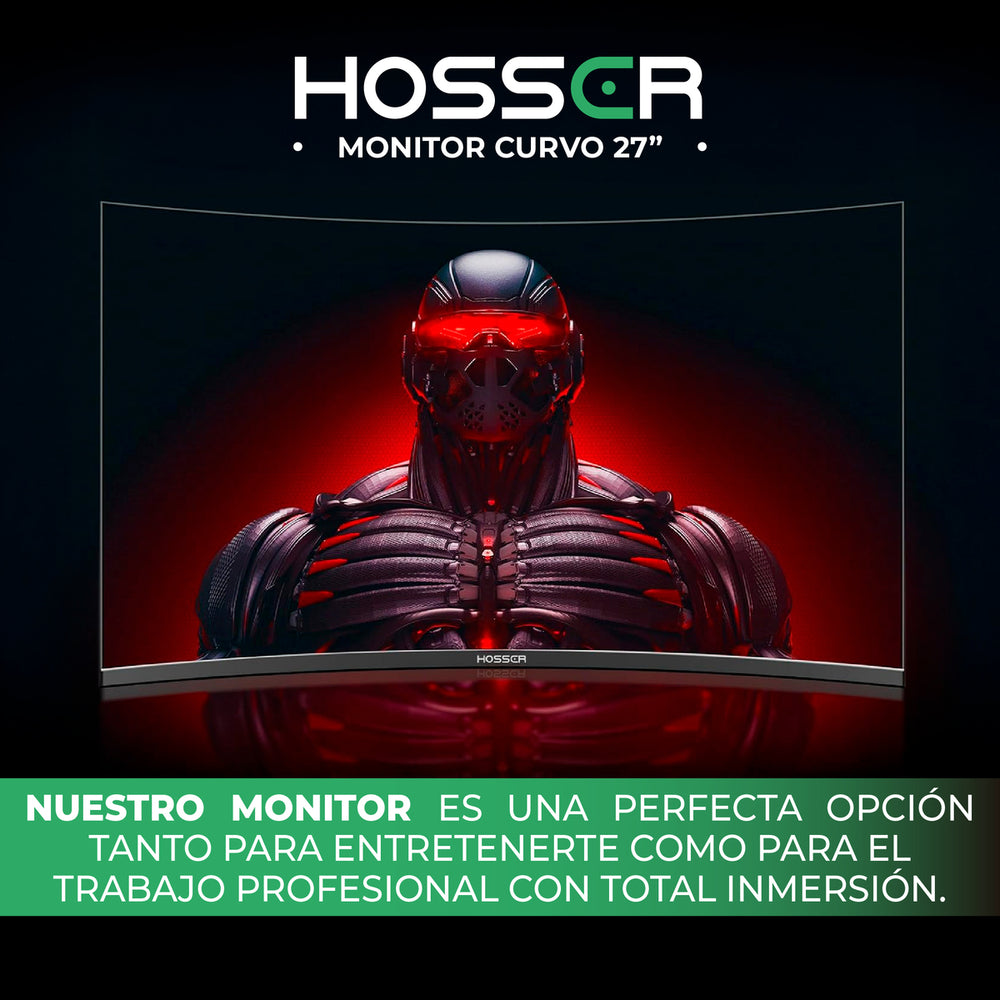 Monitor Gamer Curvo 27" Hosser Fhd 165Hz Gaming Freesync 1ms