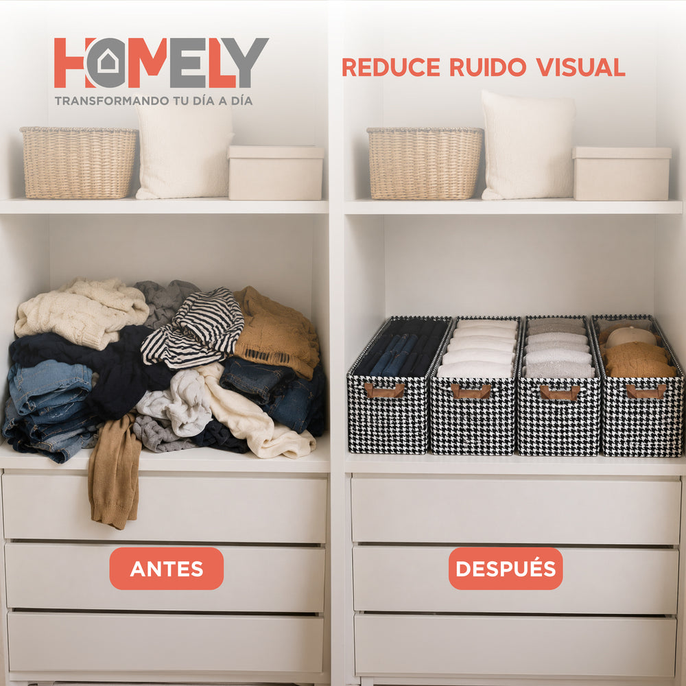Cajas Organizadoras Plegable Homely Almacenamiento Asa Set 4