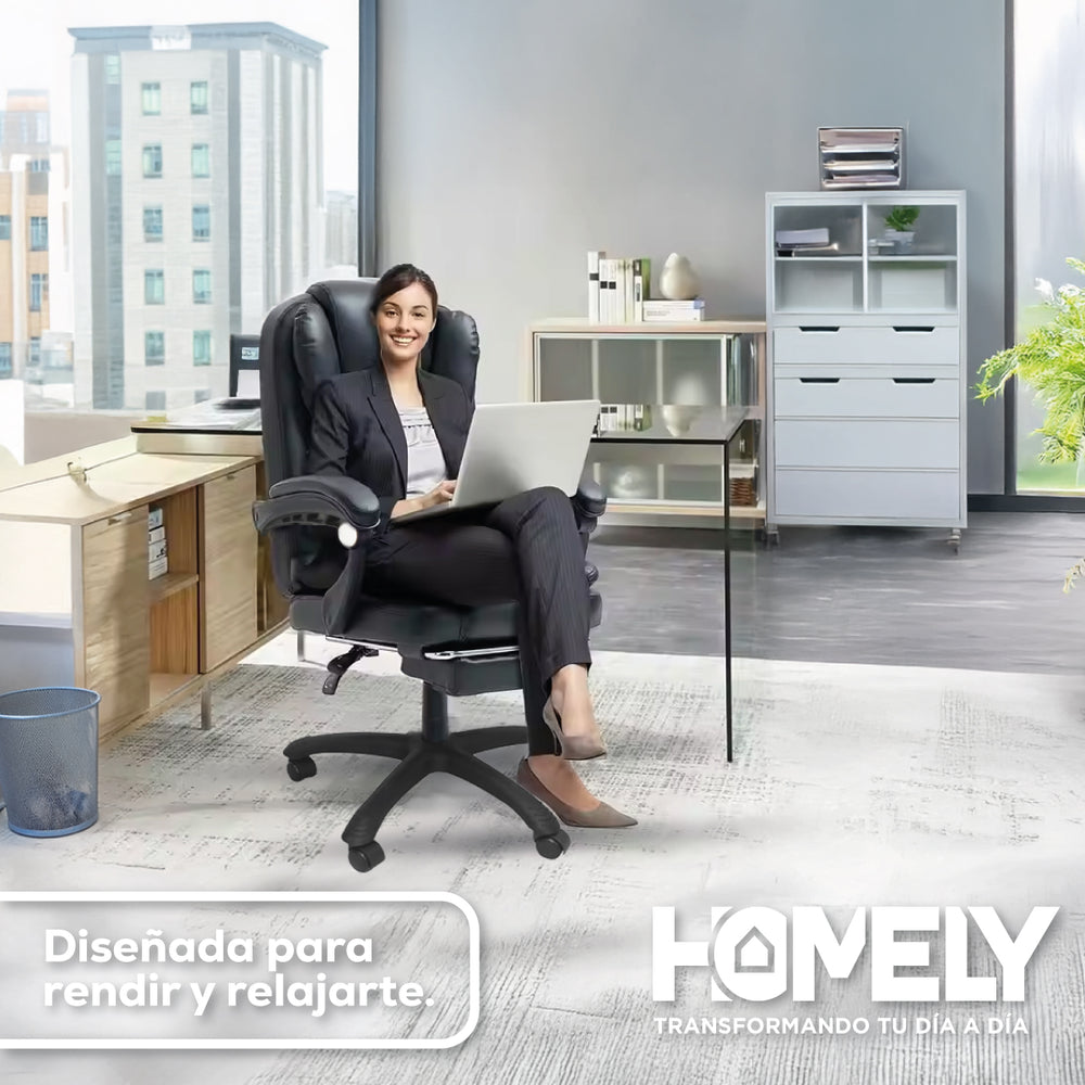 Silla Premium Escritorio Reclinable con Apoyapies Homely