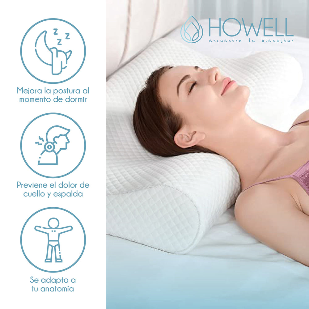 Almohada Cervical Viscoelástica Flex Memoria Dormir Descanso