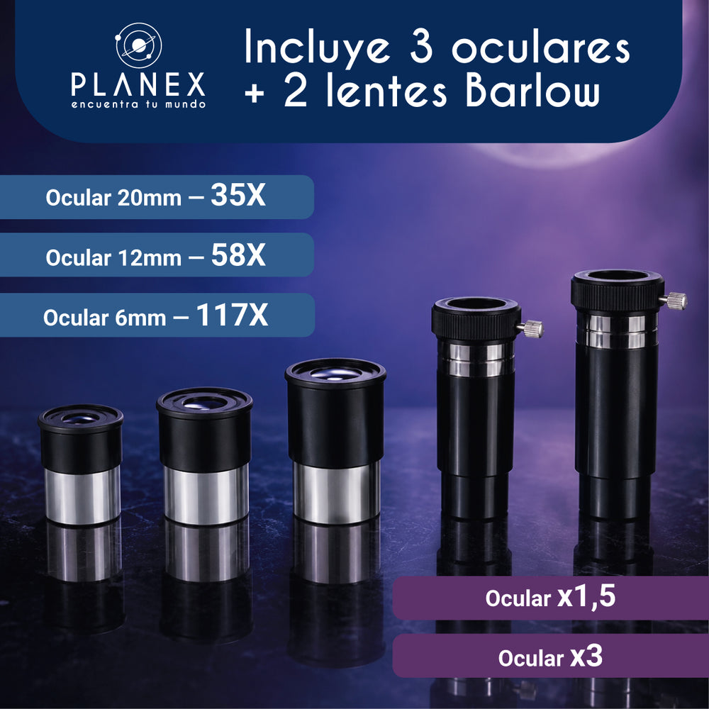 Telescopio Astronómico Newtoniano F70076 Planex + Soporte