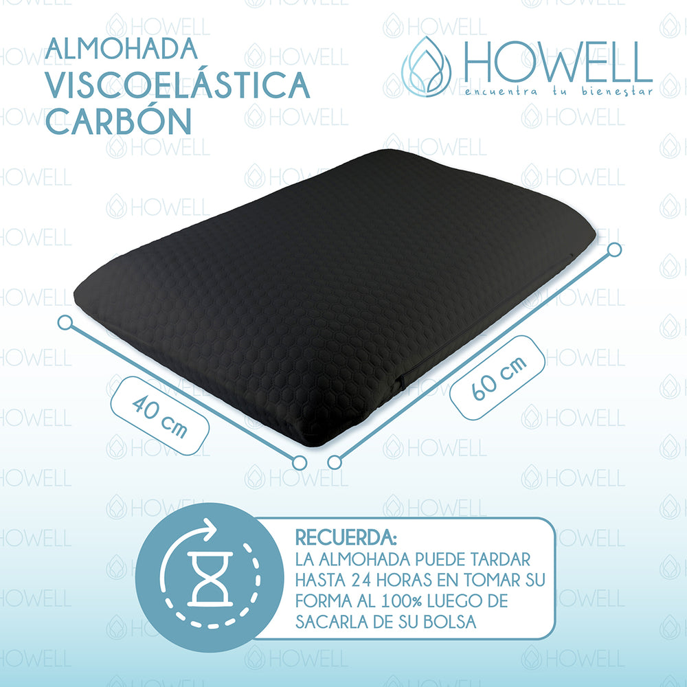Almohada Cervical Memory Foam Howell Visco Carbon Aircell