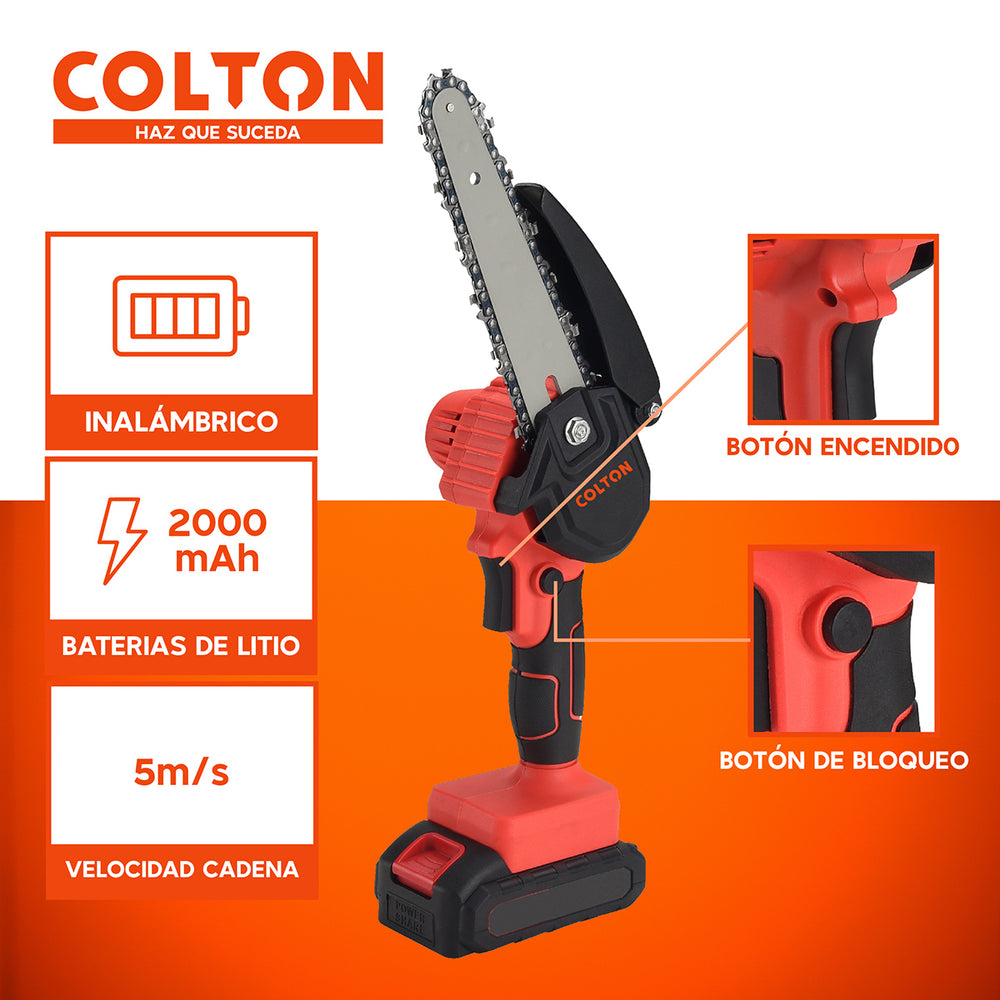 Sierra Eléctrica Colton 6 pulgadas + 2 baterías
