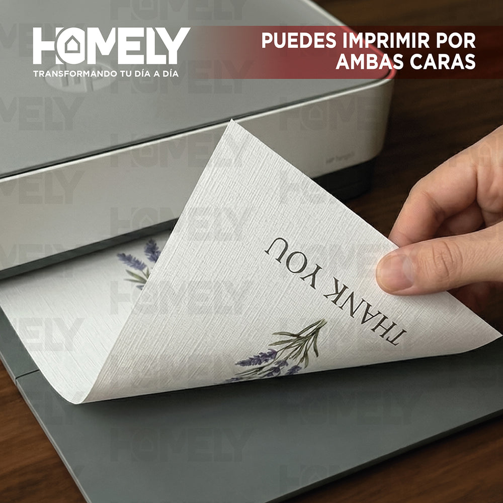 Papel Opalina Texturizada A4 230 Gramos Homely 50 Hojas