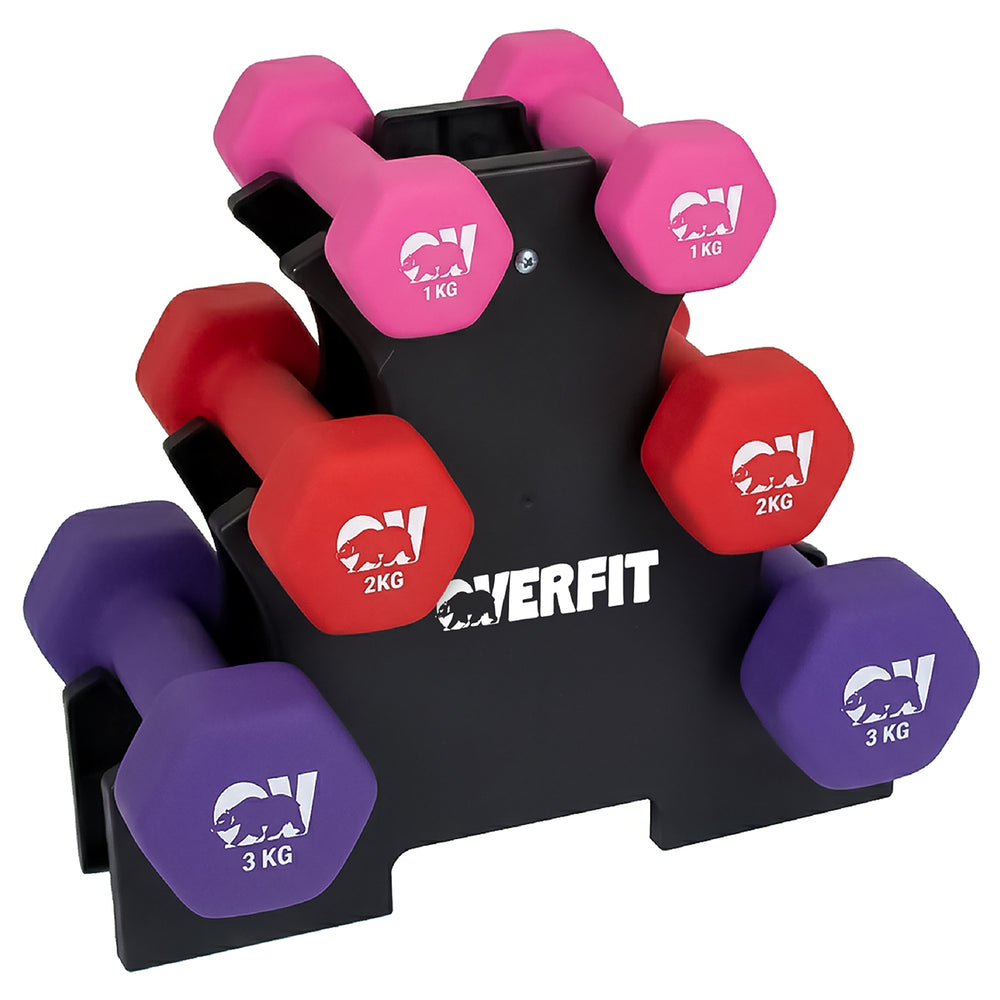 Rack Organizador de Mancuernas Neopreno Overfit Hasta 12Kg