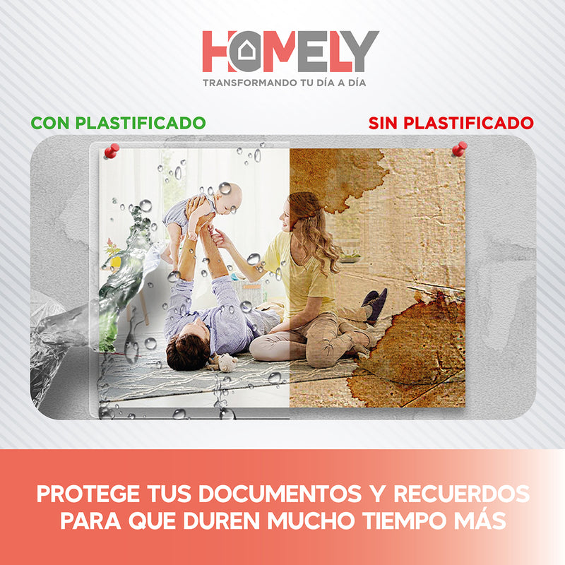 Láminas Termolaminadora A4 100 Micas Plastificadoras 22x30