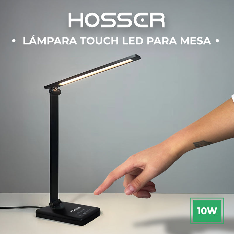 Lampara Inteligente Led Hosser Touch 3 Tonos Escritorio Sobremesa Luz Lectura 10W