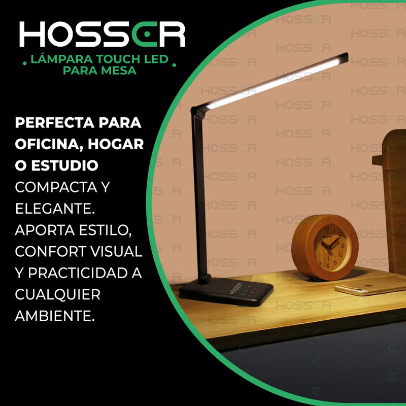 Lampara Inteligente Led Hosser Touch 3 Tonos Escritorio Sobremesa Luz Lectura 10W