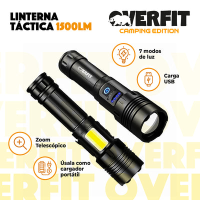 Linterna táctica 1500LM COB