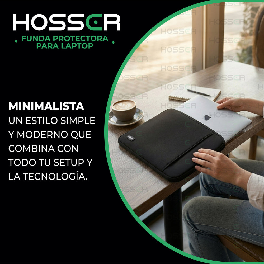 Funda Notebook 13 - 14 Pulgadas Hosser Bolsa Protectora Laptop Portatil Negro - Default Title
