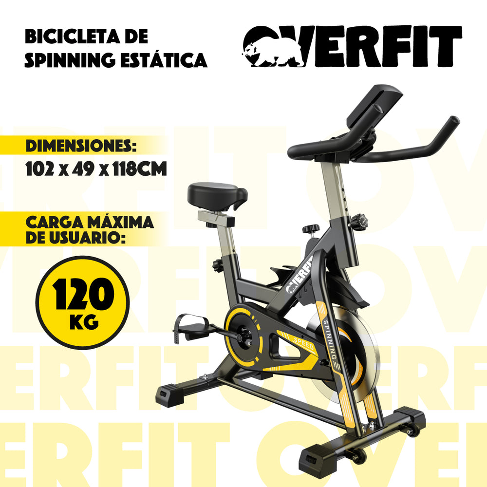 Bicicleta de Spinning Pro Overfit Estatica Fitness Gym 6 kg