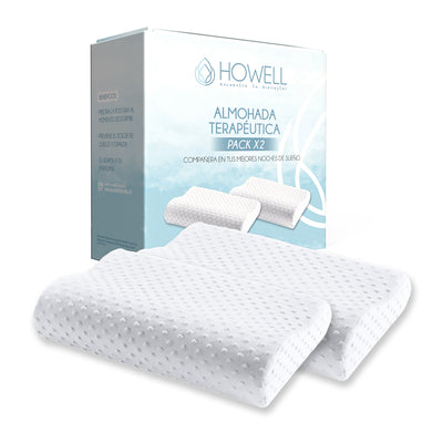 Pack X2 Almohada Memory Cervical Ortopédica Con Memoria