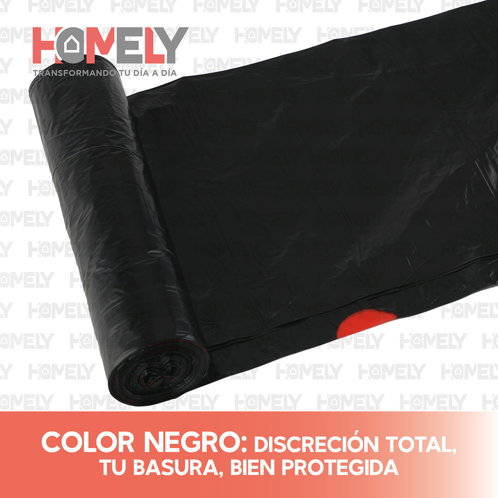 Bolsas Basura 75x90cm Con Cordon 100U Homely 100L Resistente