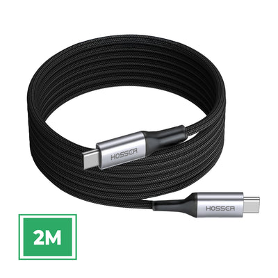 Cable Usb C A C 2 Metros Iphone Samsung Carga Rapida Hosser Negro