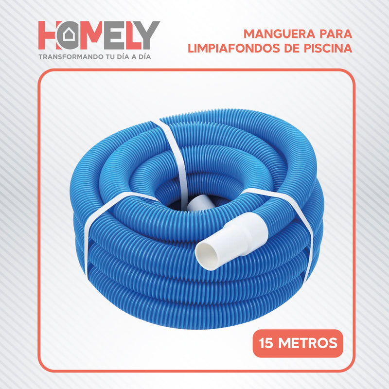 Manguera Para Piscina 15m Limpiafondos Homely PVC 38mm