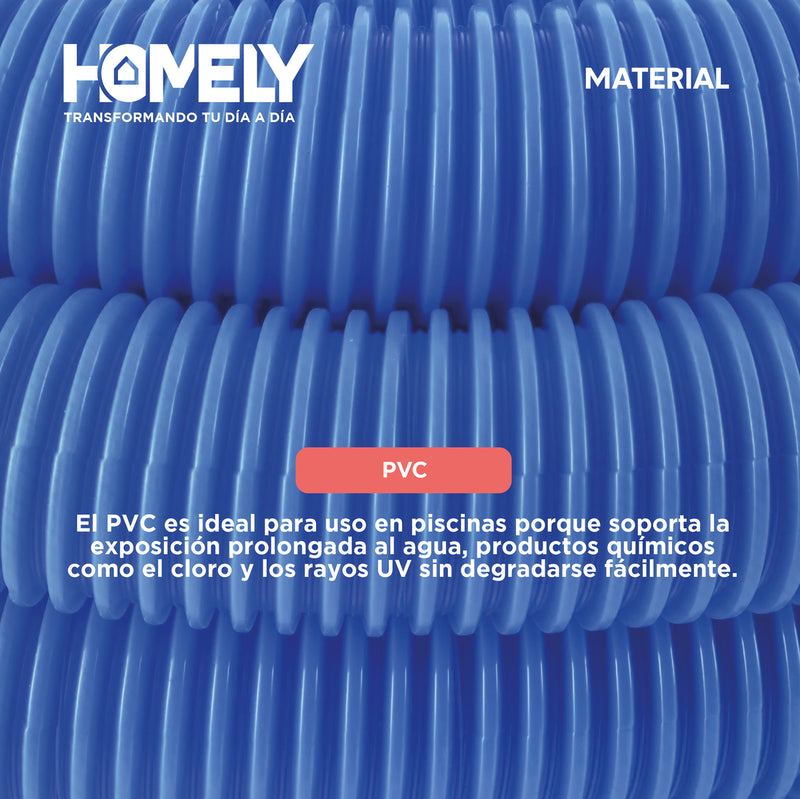 Manguera Para Piscina 15m Limpiafondos Homely PVC 38mm