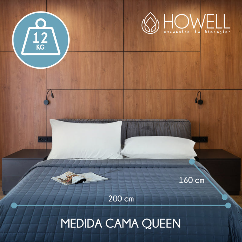 Manta De Gravedad Pesada Howell Queen 12KG Trastornos Sueño