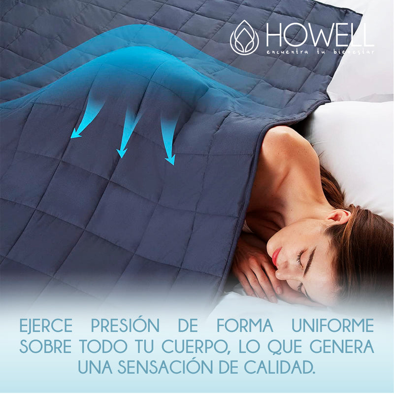 Manta De Gravedad Pesada Howell Queen 12KG Trastornos Sueño