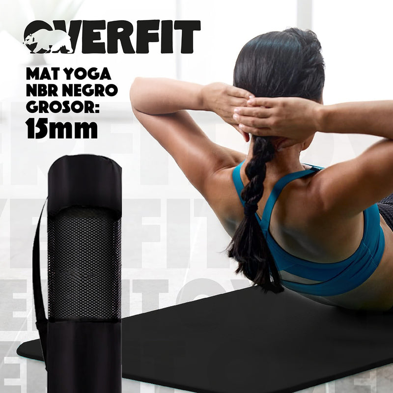 Mat Yoga Nbr 15mm Overfit Ejercicio Alfombra Antideslizante