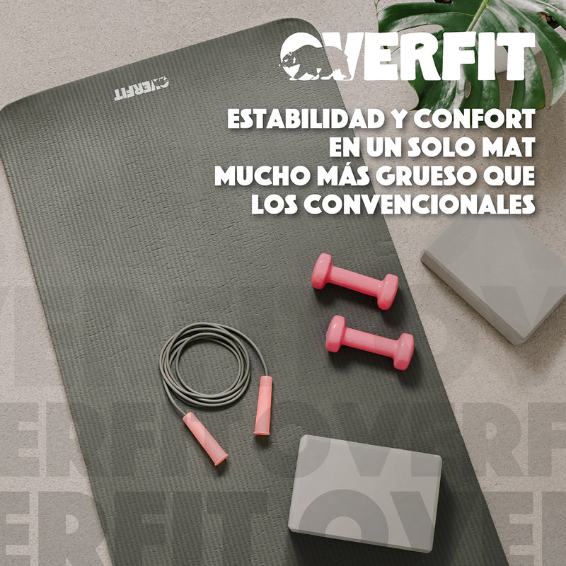 Mat Yoga Nbr 15mm Overfit Ejercicio Alfombra Antideslizante