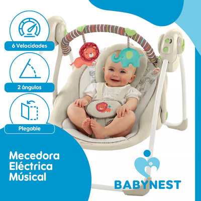 Silla Mecedora Electrica BabyNest SwingIt Musica Luces