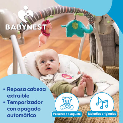 Silla Mecedora Electrica BabyNest SwingIt Musica Luces