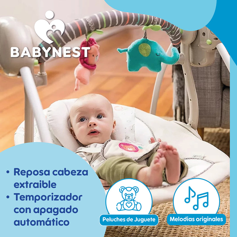 Silla Mecedora Electrica BabyNest SwingIt Musica Luces