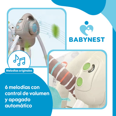 Silla Mecedora Electrica BabyNest SwingIt Musica Luces