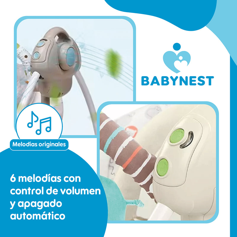 Silla Mecedora Electrica BabyNest SwingIt Musica Luces