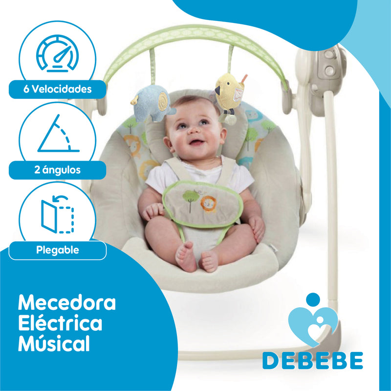 Silla Mecedora Eléctrica Nido Debebé SwingIt Musica Luces