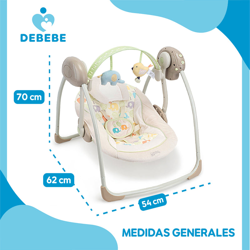 Silla Mecedora Eléctrica Nido Debebé SwingIt Musica Luces